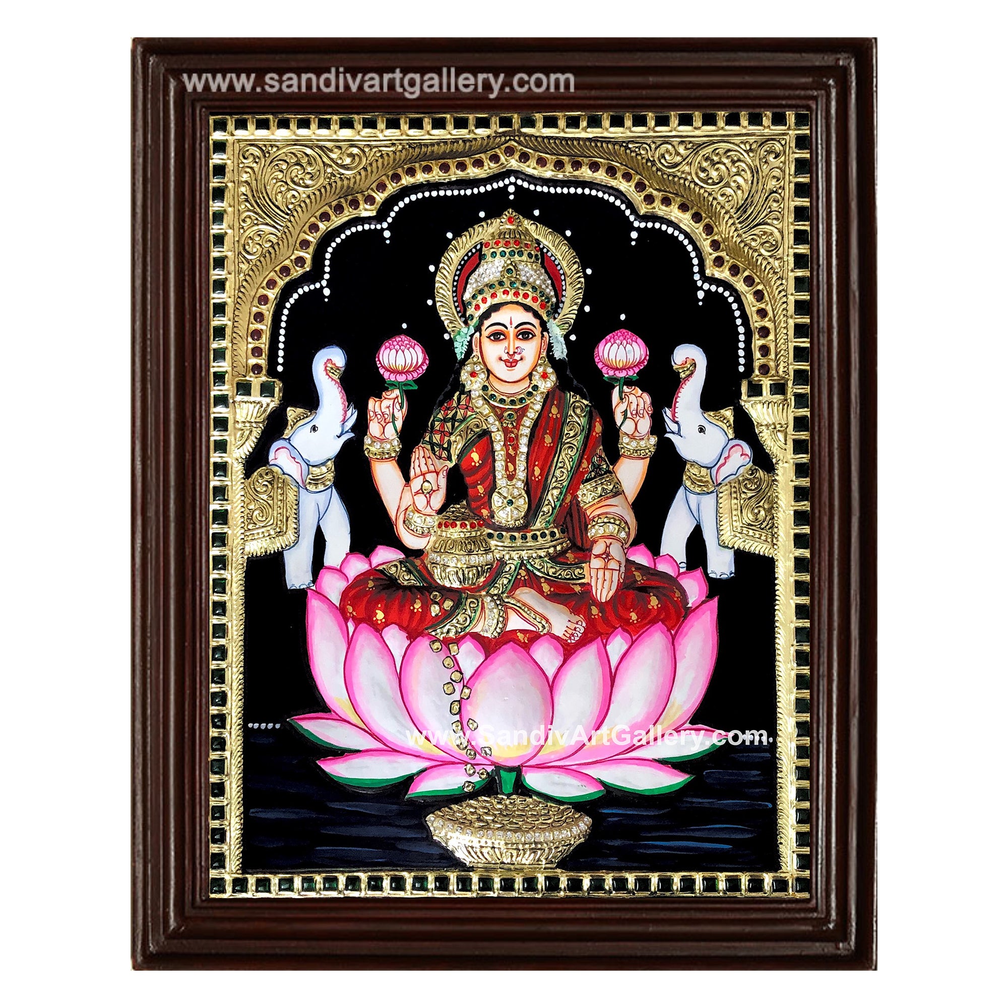 Lakshmi Semi Embossed Tanjore Painting2