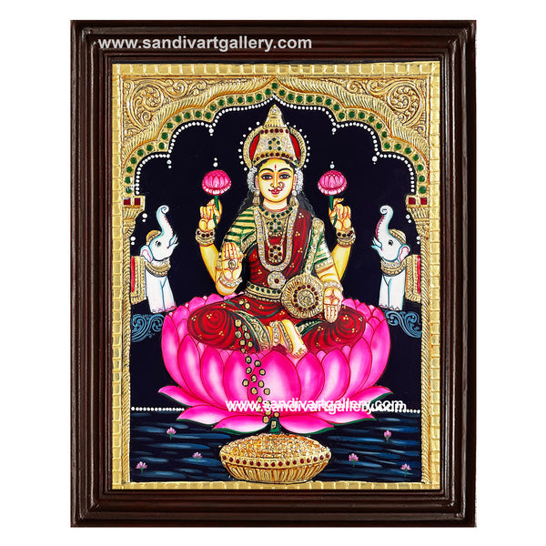 Lakshmi Semi Embossed Tanjore Painting