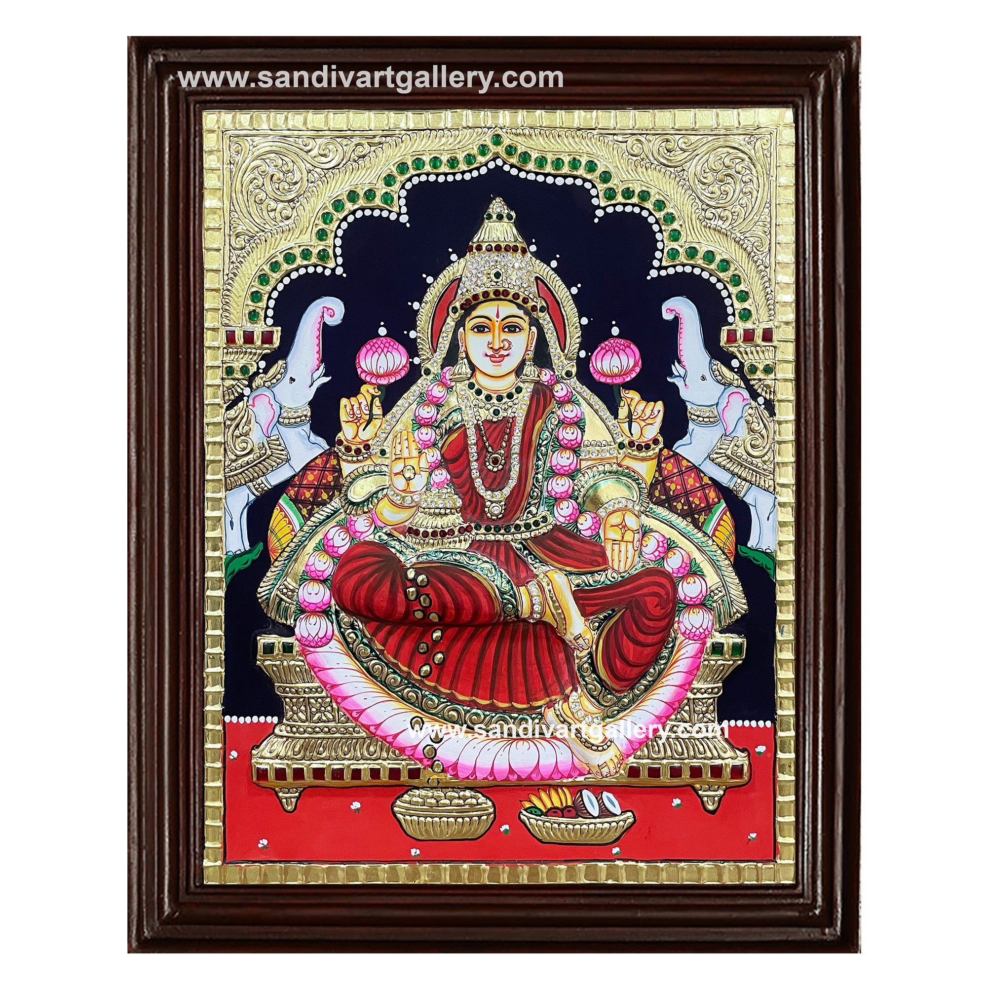 Lakshmi Embossed Tanjore Painting