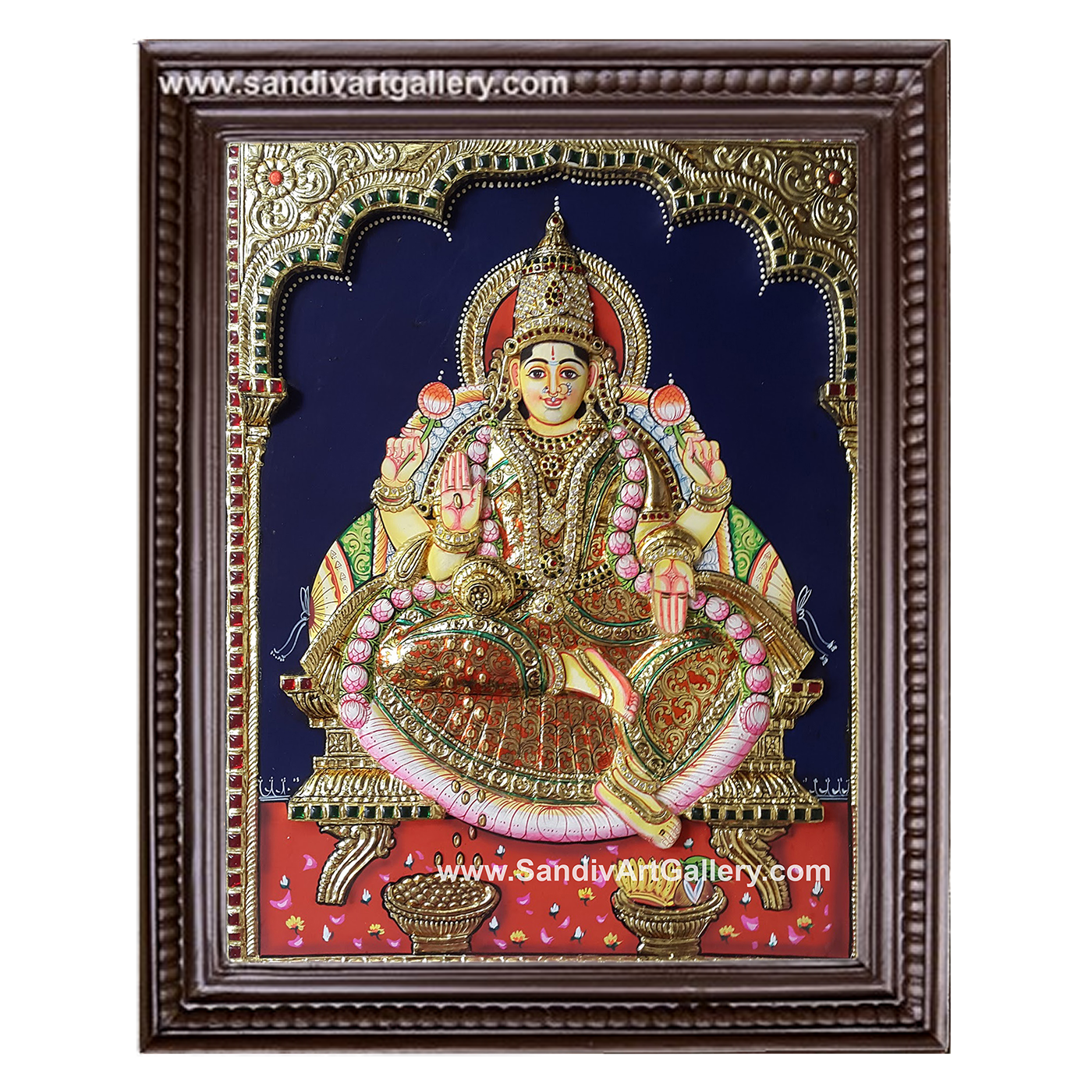 Lakshmi 3D Embossed Tanjore Painting