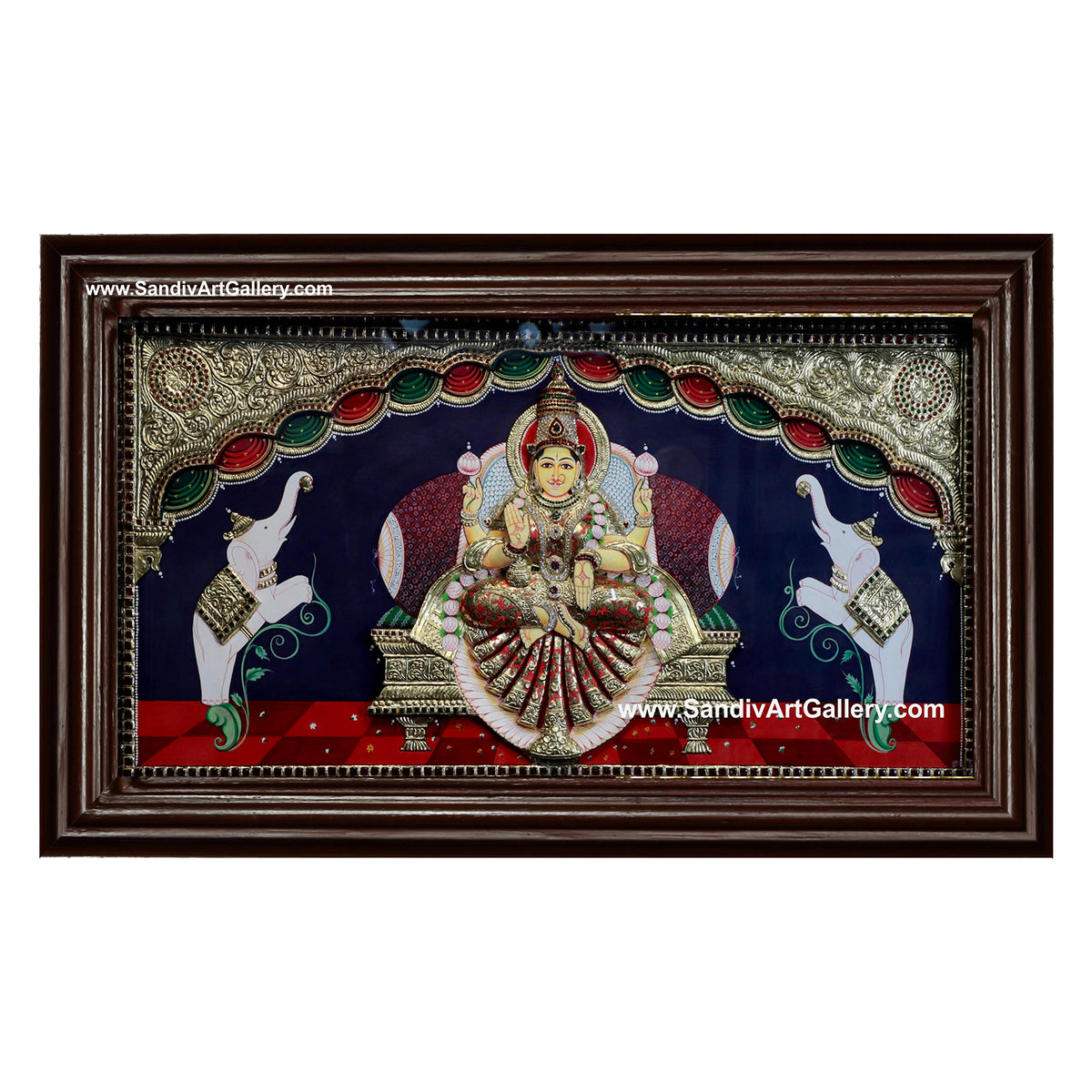 Lakshmi 3D Embossed Tanjore Painting3