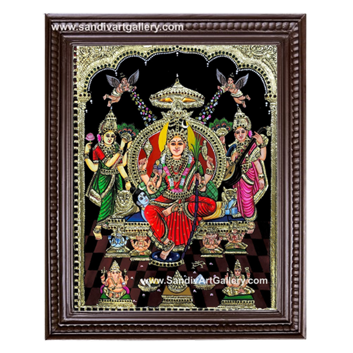 Lalitha Tripura Sundari Tanjore Painting