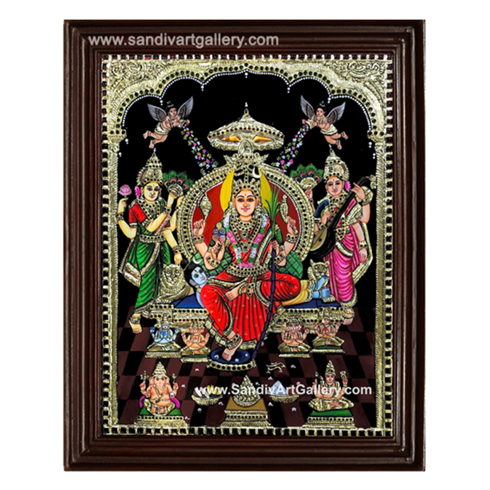 Lalitha Tripura Sundari Tanjore Painting