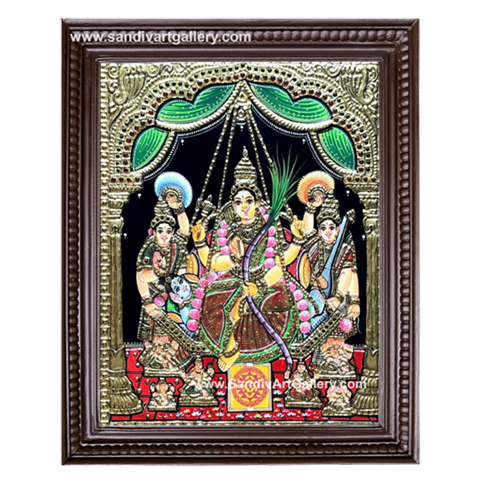 Sri Raja Rajeshwari Tanjore Painting