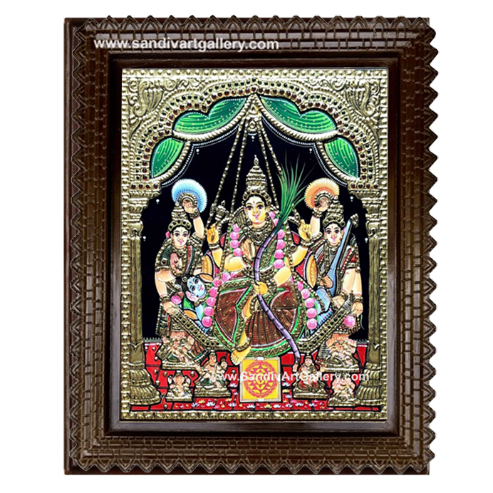 Sri Raja Rajeshwari Tanjore Painting