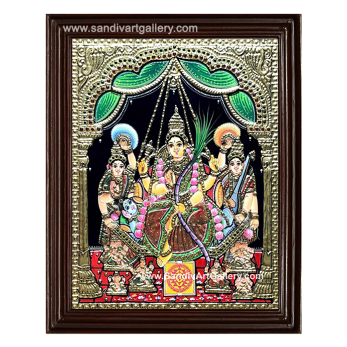 Sri Raja Rajeshwari Tanjore Painting