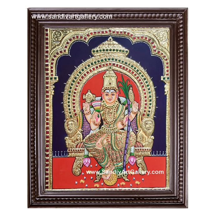 Sri Raja Rajeshwari Tanjore Painting1