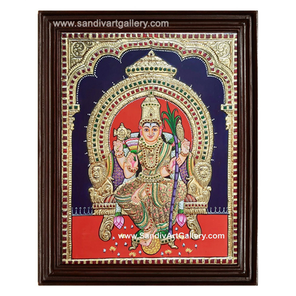 Sri Raja Rajeshwari Tanjore Painting1