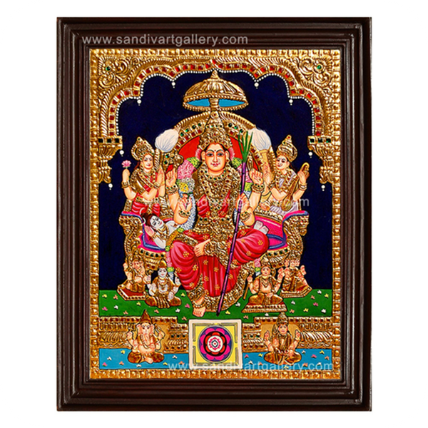 Sri Raja Rajeshwari Tanjore Painting2