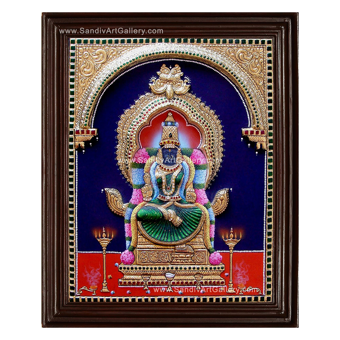 Lalithambigai Semi Embossed Tanjore Painting