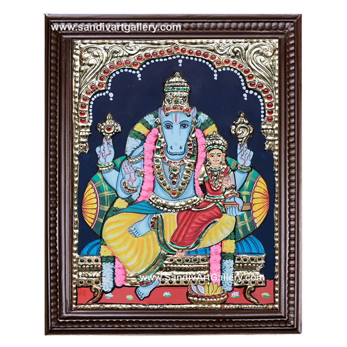 Hayagreevar Lakshmi Tanjore Painting