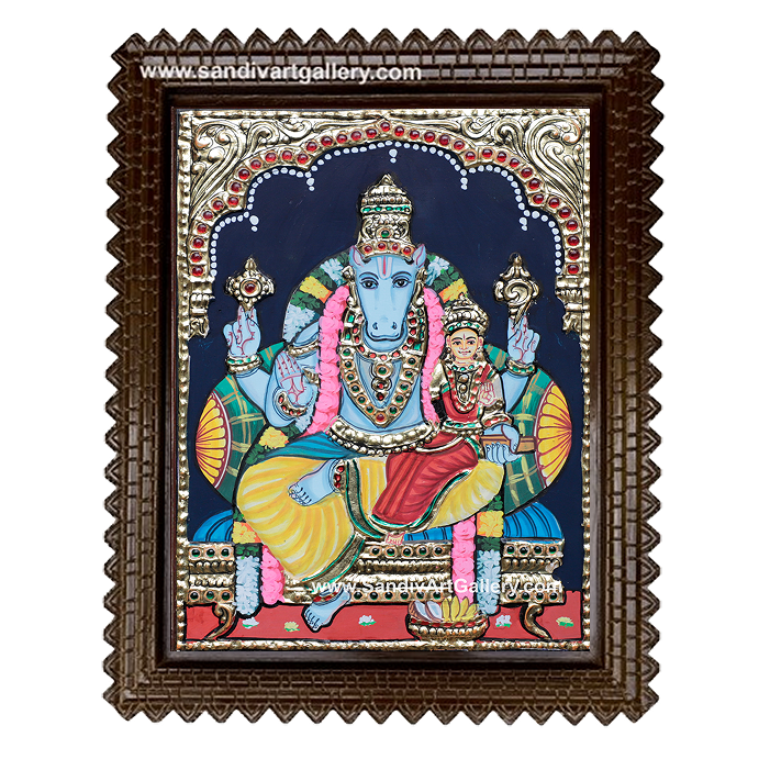 Hayagreevar Lakshmi Tanjore Painting