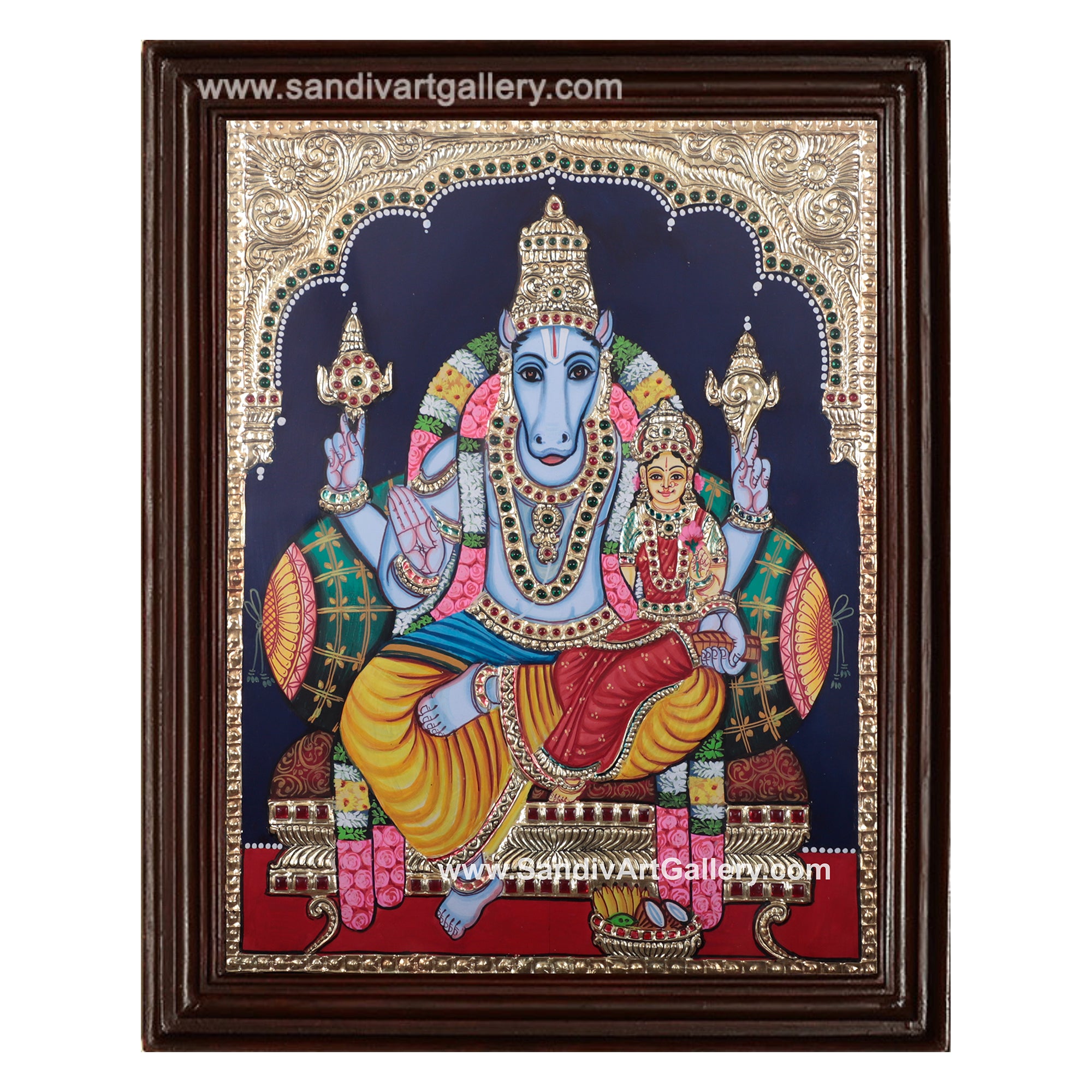 Lakshmi Hayagrivar Tanjore Painting