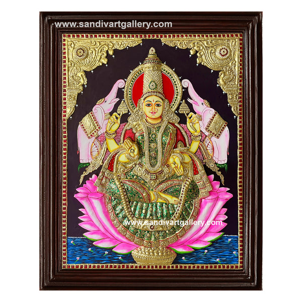 Lakshmi 3D Embossed Tanjore Painting