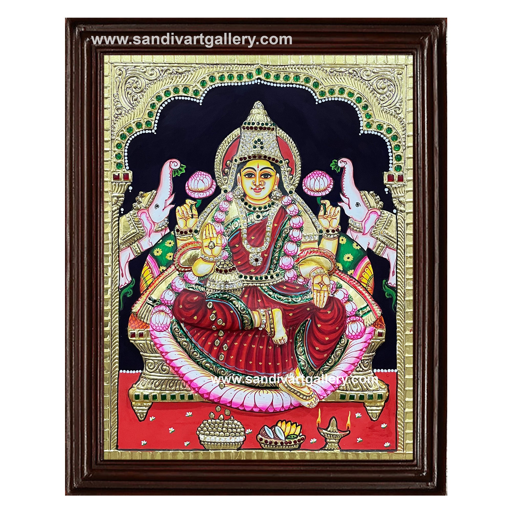 Lakshmi Embossed Tanjore Painting
