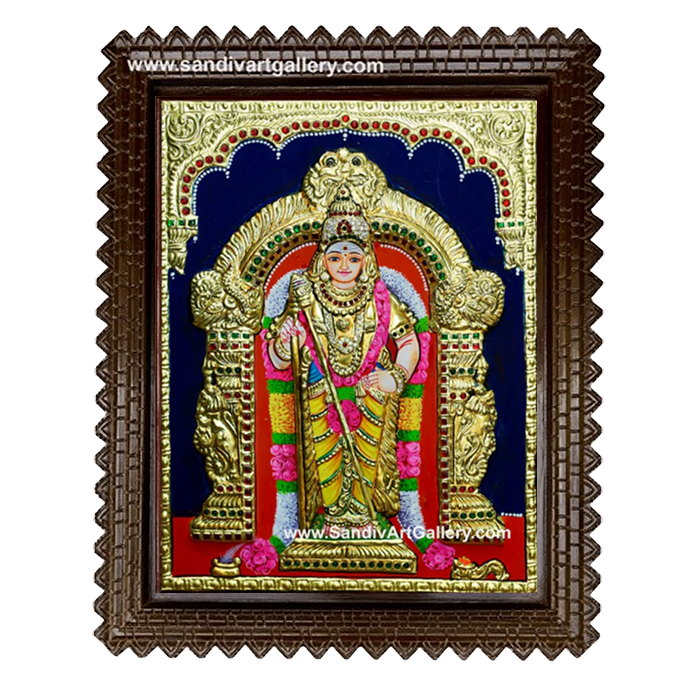 Murugar 2D Embossed Tanjore Painting