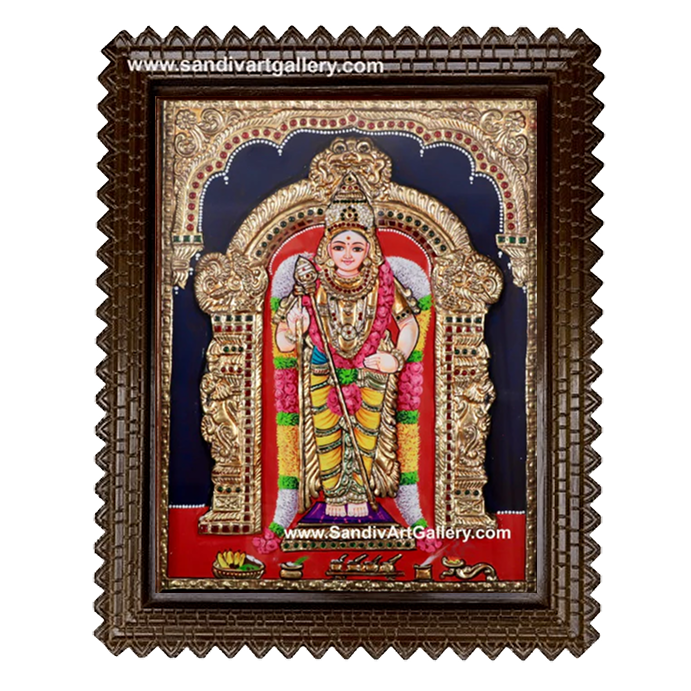 Murugan Semi Embossed Tanjore Painting 1