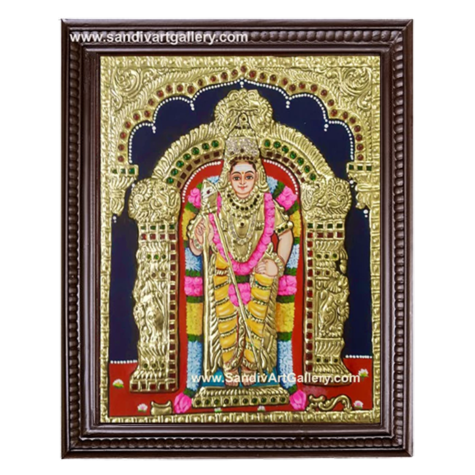 Subramanya Swamy Semi Embossed Tanjore Painting 1