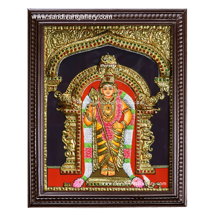 Murugan Semi Embossed Tanjore Painting 2