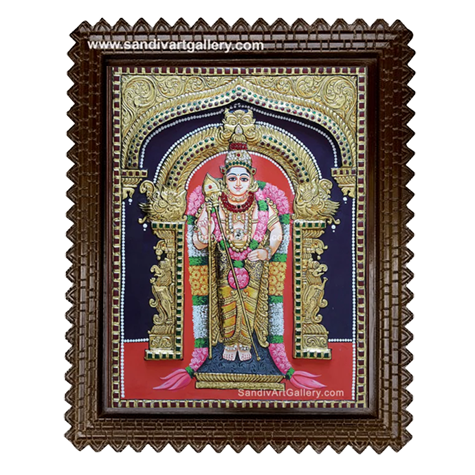 Murugan 2D Embossed Tanjore Painting 1