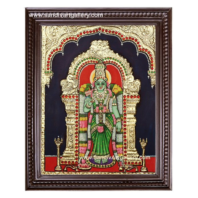 Meenakshi Amman Tanjore Painting