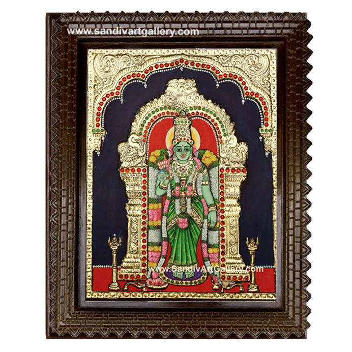 Meenakshi Amman Tanjore Painting