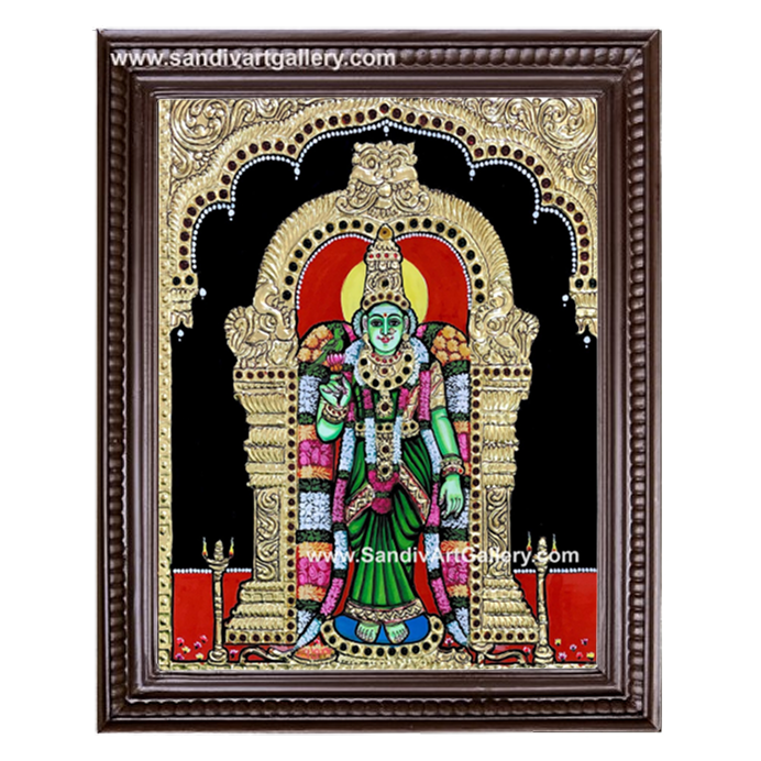 Madurai Meenakashi Amman Tanjore Painting