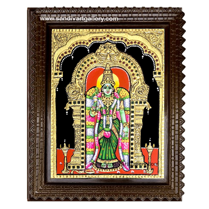 Meenakshi Amman Tanjore Painting 2
