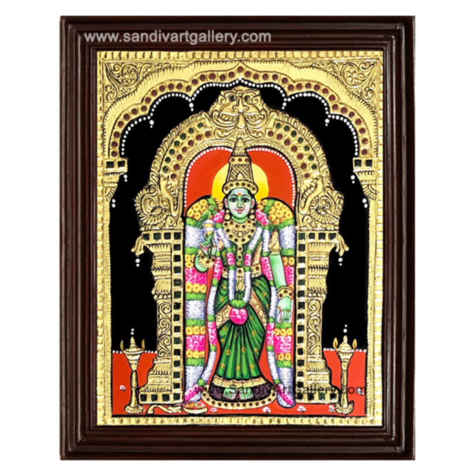 Meenakshi Amman Tanjore Painting 2