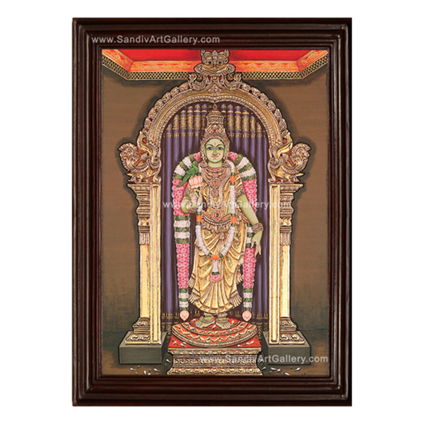 Meenakshi Amman Tanjore Painting 3