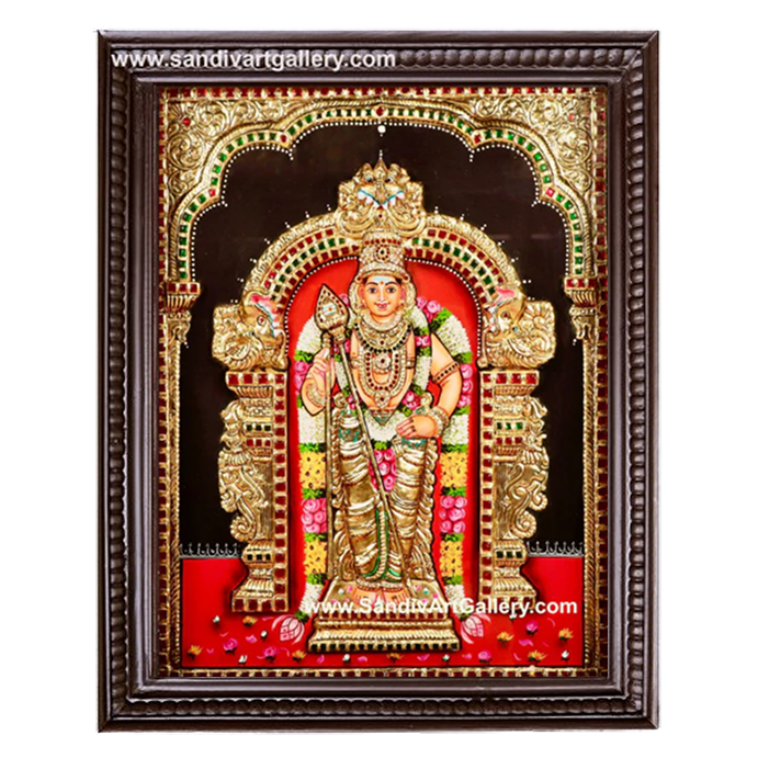 Murugan 3D Embossed Tanjore Painting 1