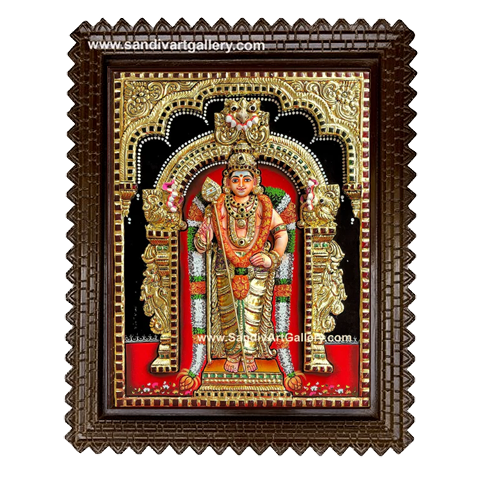 Subramanya Swamy 3D Embossed Tanjore Painting