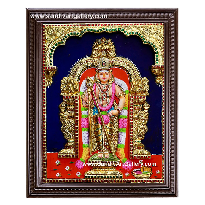 Murugar 3D Embossed Tanjore Painting