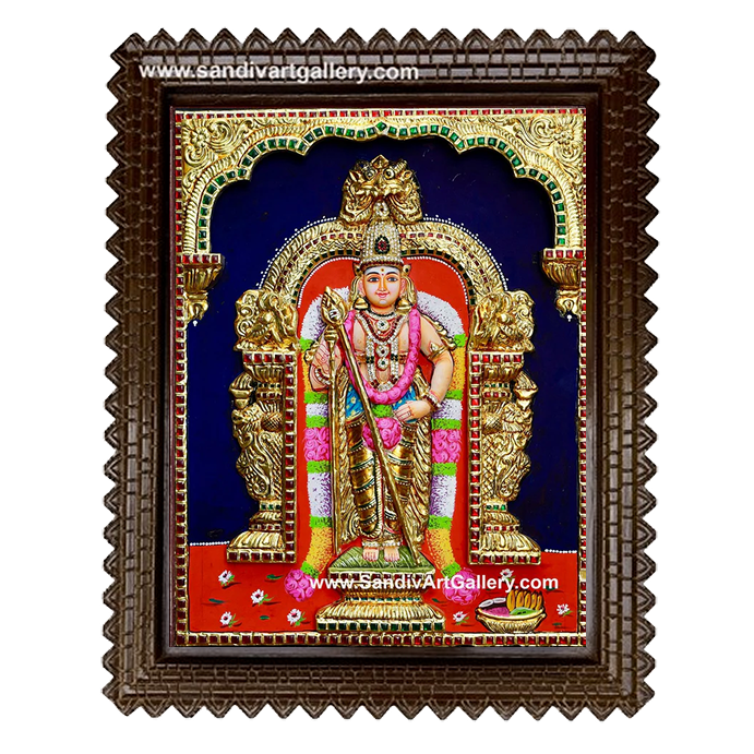 Murugar 3D Embossed Tanjore Painting