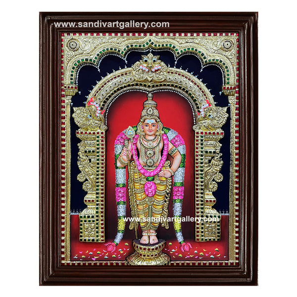 Murugan 3D Embossed Tanjore Painting 2