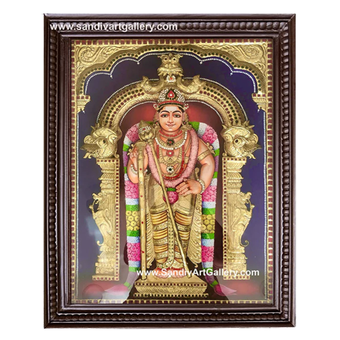 Murugan 3D Embossed Tanjore Painting 2