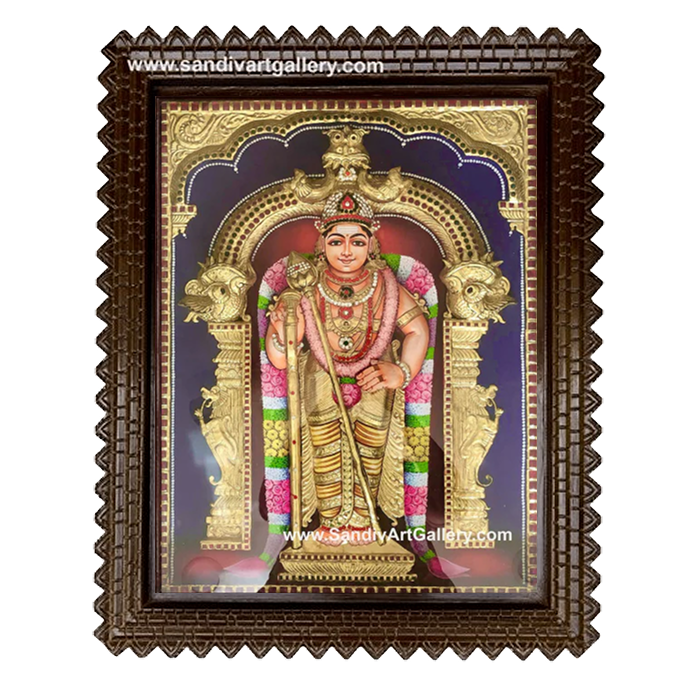 Murugan 3D Embossed Tanjore Painting 2