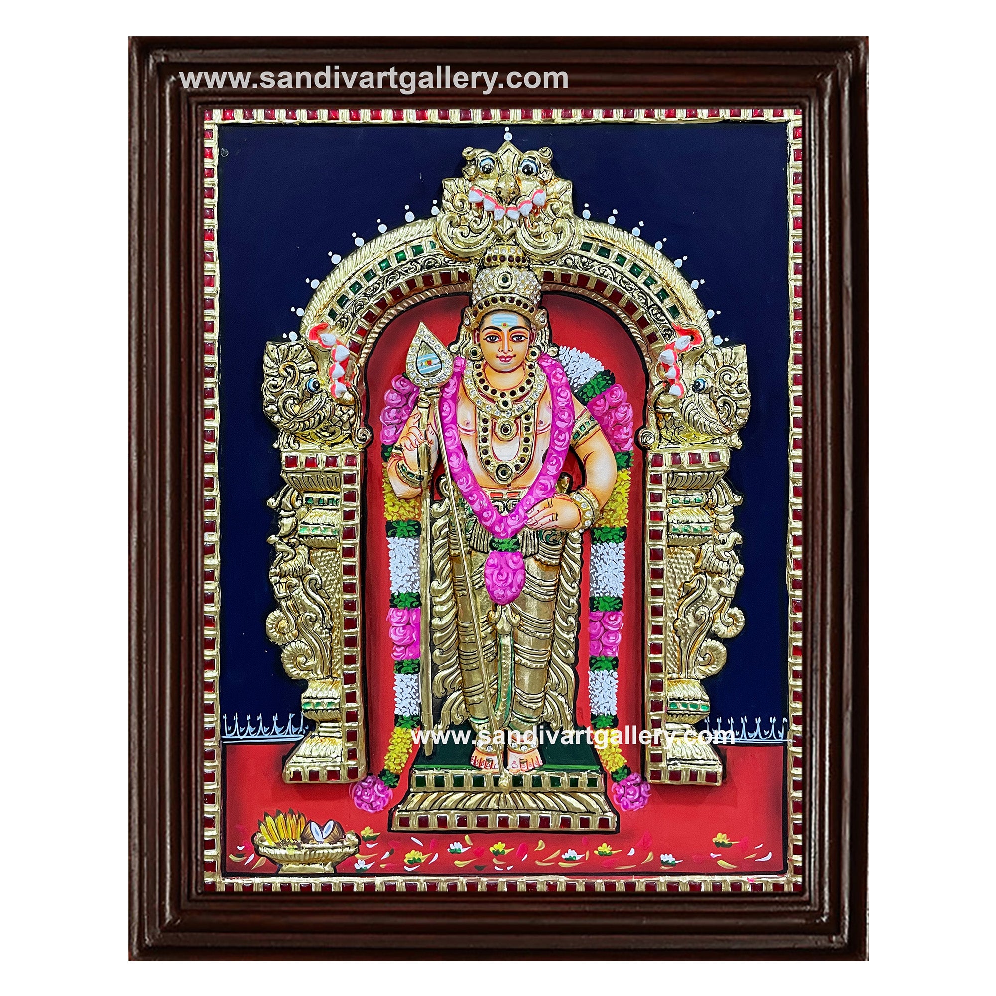 Subramanya Swamy 3D Embossed Tanjore Painting 1