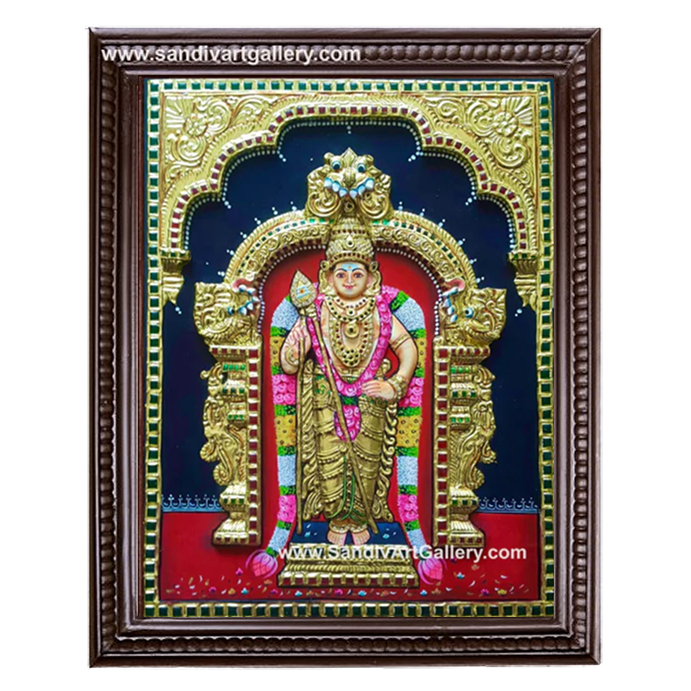 Subramanya Swamy 3D Embossed Tanjore Painting 1