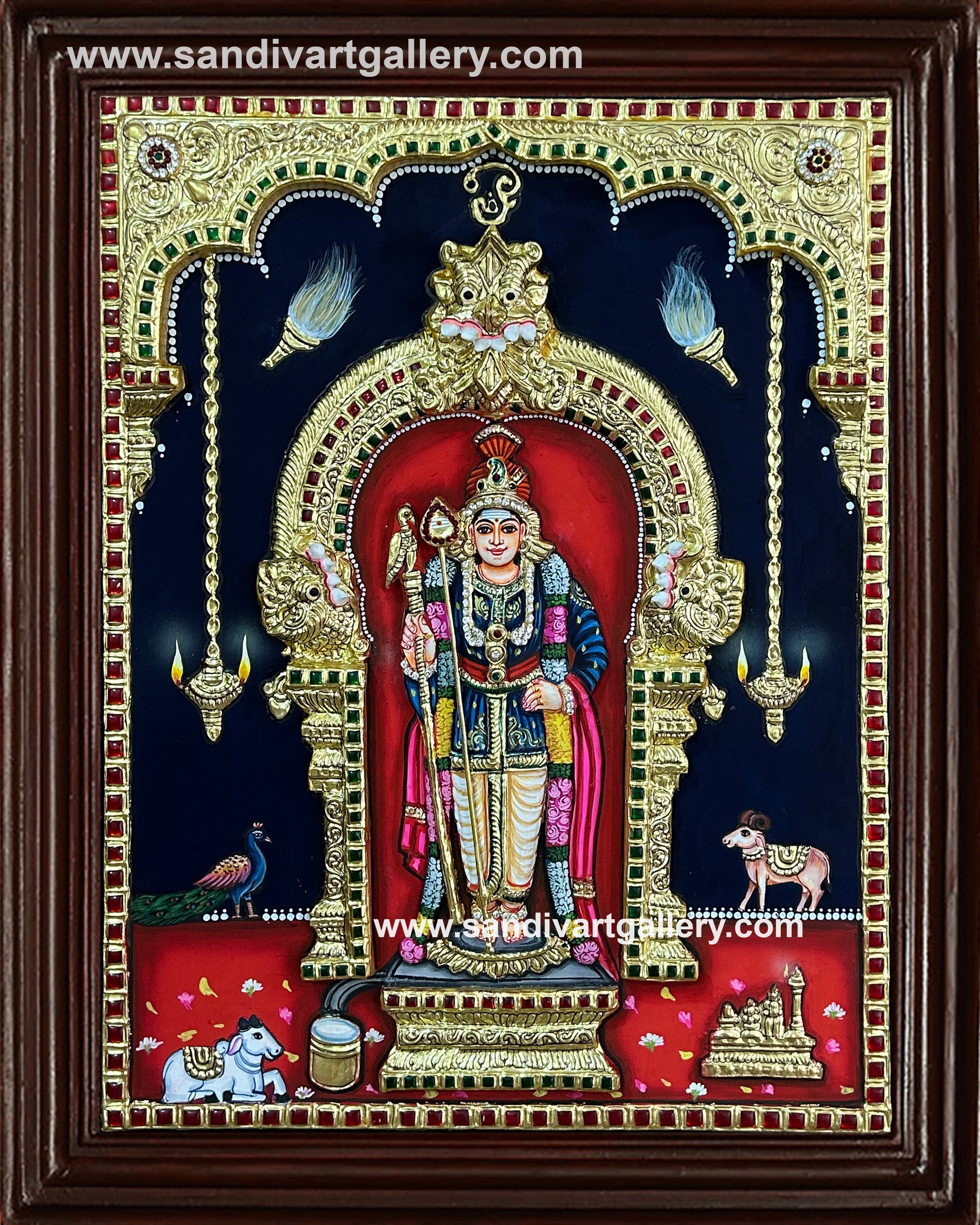 Murugan 3D Tanjore Painting