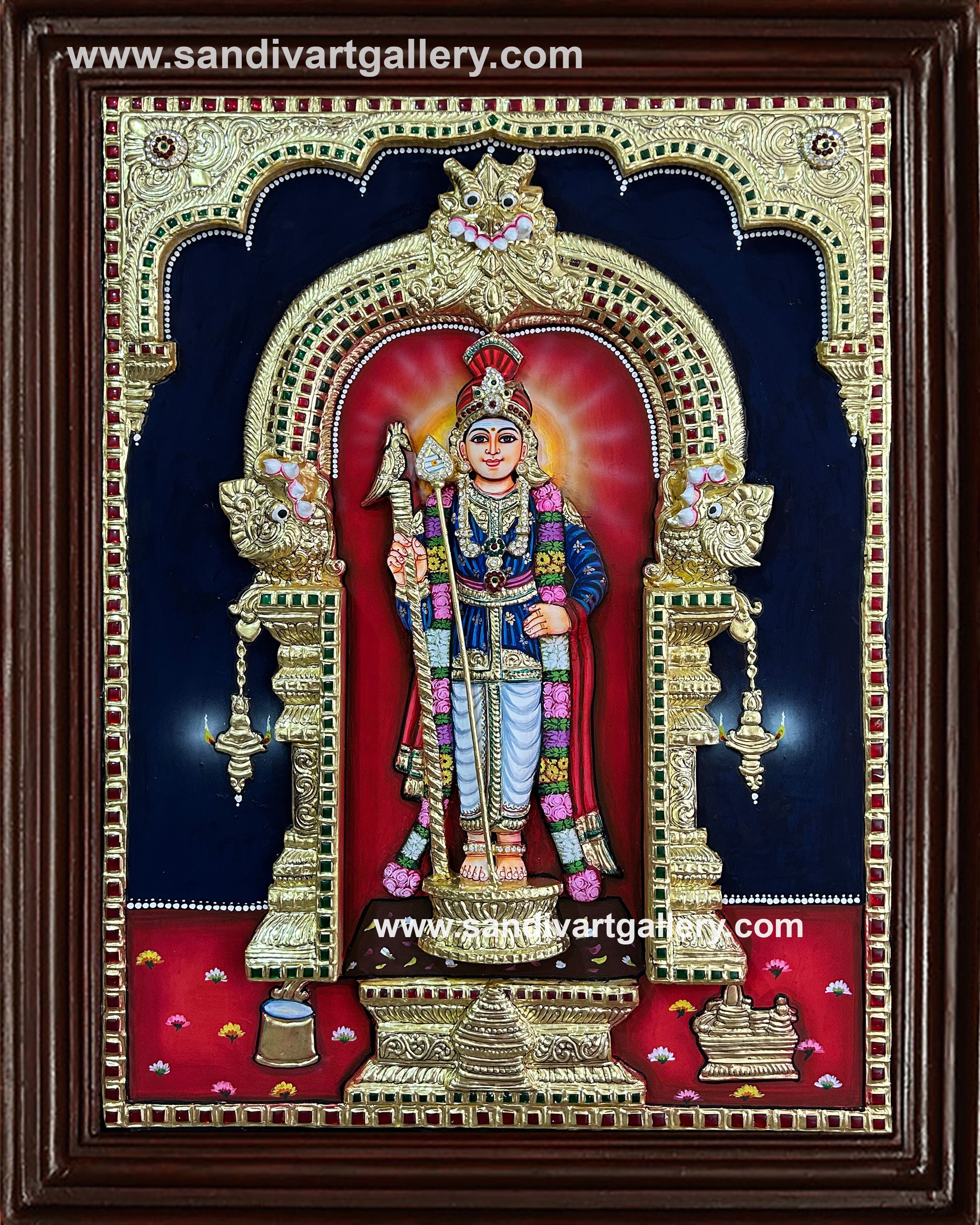 Murugan 3D Tanjore Painting 1