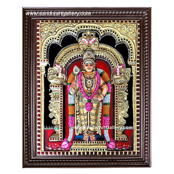Murugan 3D Super Embossed Tanjore Painting 1