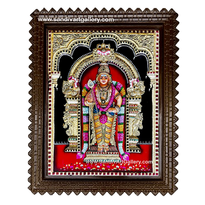 Murugan 3D Embossed Tanjore Painting 3