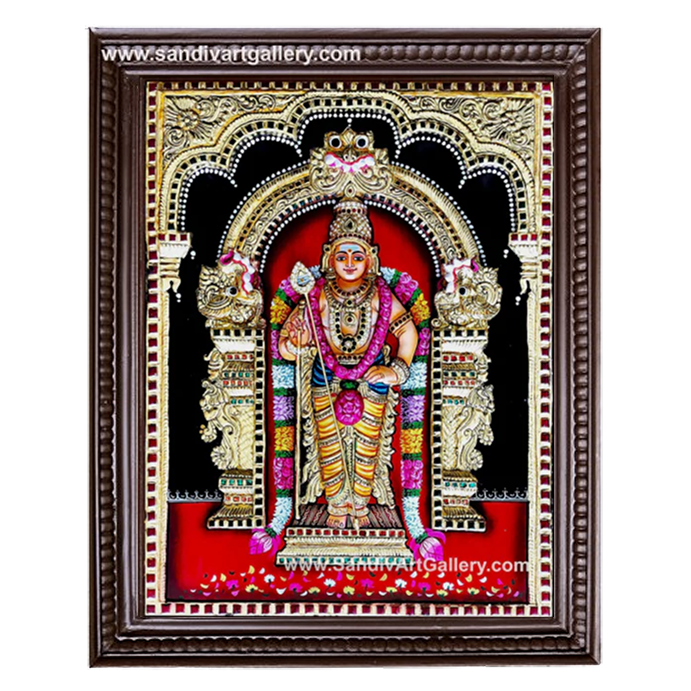 Murugan 3D Embossed Tanjore Painting 3