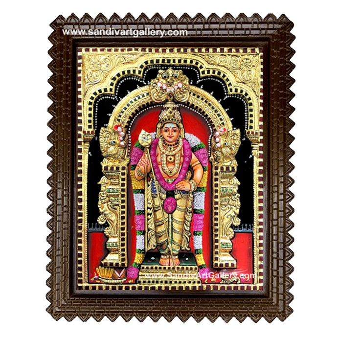 Murugar 3D Embossed Tanjore Painting 1