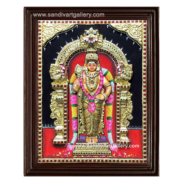 Murugar 3D Embossed Tanjore Painting