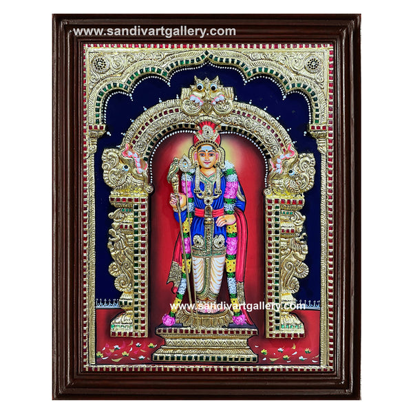 Palani Murugan 3D Embossed Tanjore Painting