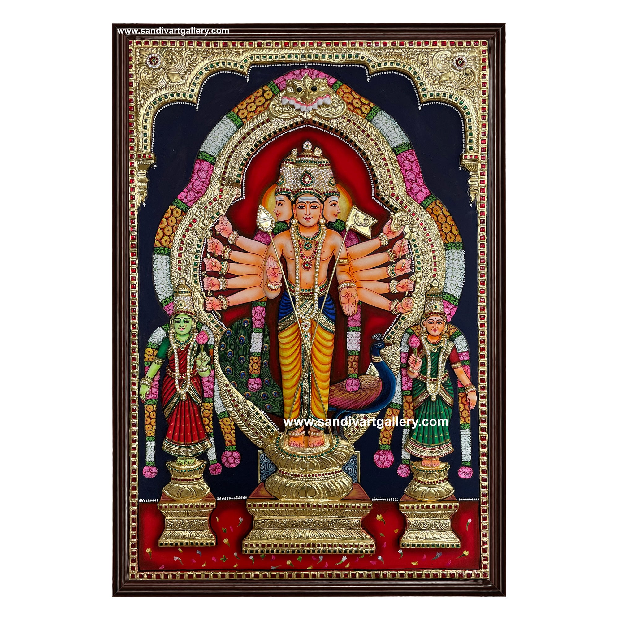 Senjerimalai Murugar 3D Tanjore Painting