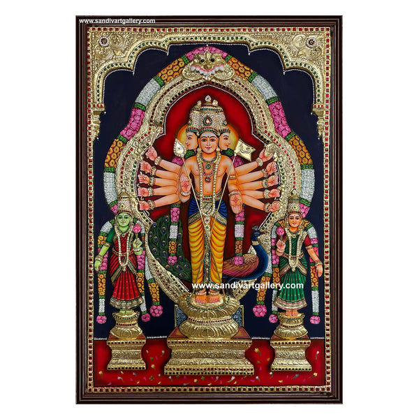 Senjerimalai Murugar 3D Tanjore Painting