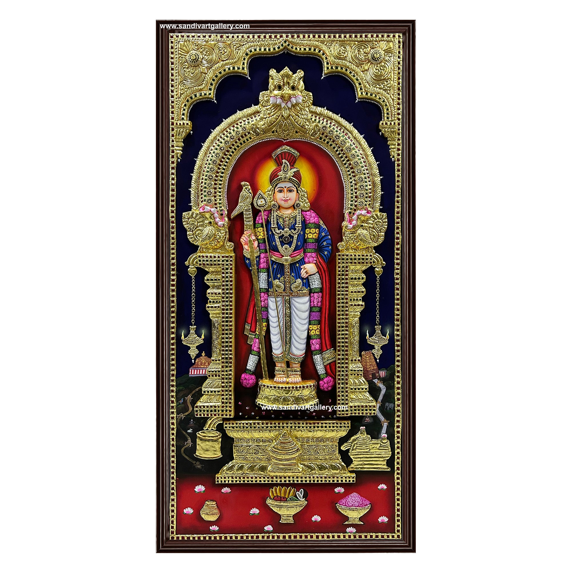 Palani Murugar 3D Tanjore Painting